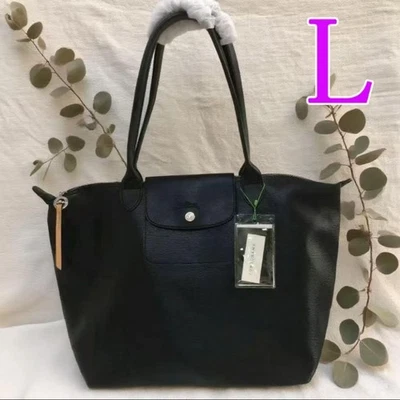 LONGCHAMP  Le Pliage City L Totebag Black - Leather New  Outlet Japan - Image 1 of 4