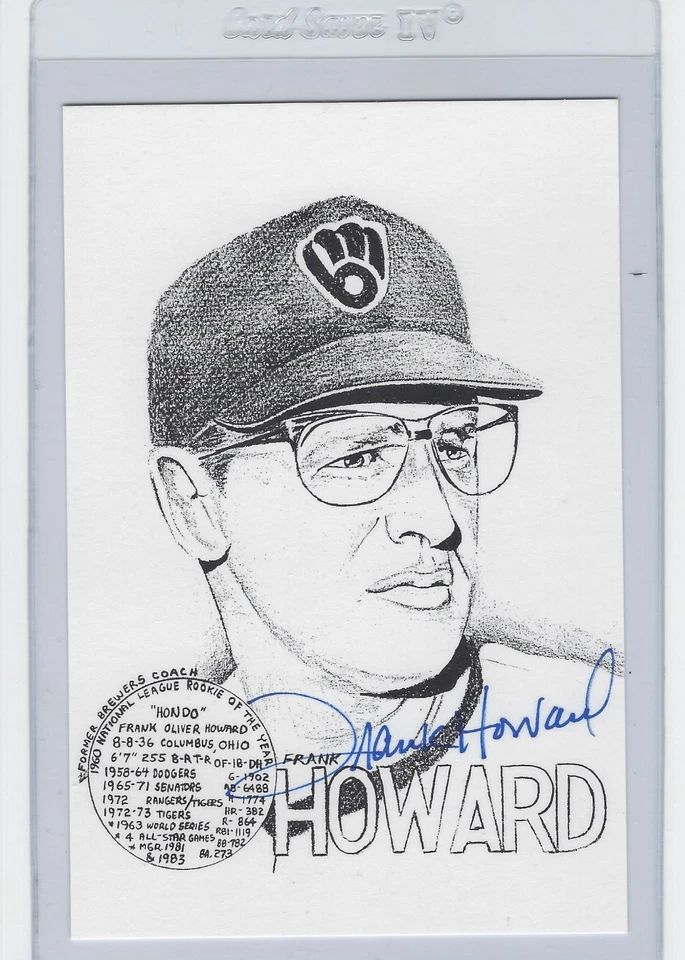 Frank Howard Signed Auto 4x6 Baseball Art Card Autograph - Image 1 of 1