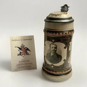 Authentic Gerz Made In Germany Vintage Anheuser-Busch Adolphus Busch 93’ Stein - Picture 1 of 15