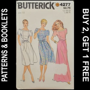 Vintage Butterick Loose-Fitting Pullover Dress Pattern #4277 Size 12 UNCUT - Picture 1 of 8