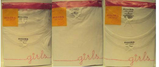 Girls Sonoma Life & Style Brand White Cotton Tagless Tanks 2 pack Size 4 10 12 - Image 1 of 1