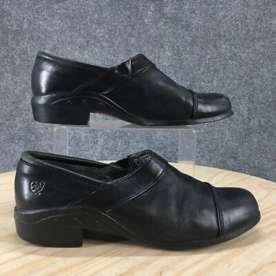 Ariat Shoes Womens 9.5B Sports Cap Toe Clog Black Round Toe Block Leather Casual - Image 1 of 4