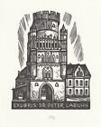 Exlibris - HERBERT OTT - For Peter Labuhn - "Stendal Castles" - 1987 - Signed 