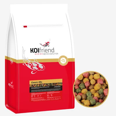 Koifutter Classic Mix 20 kg 5 Sorten Fischfutter 3/6 mm Spirulina Koi Fisch Gold - Bild 1 von 2