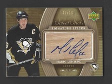 2006-07 Sweet Shot Signature Sticks #ML MARIO LEMIEUX Raw - Pittsburgh Penguins