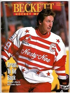 February 1995 Issue Of Beckett Hockey Monthly With Wayne Gretzky On The Cover
