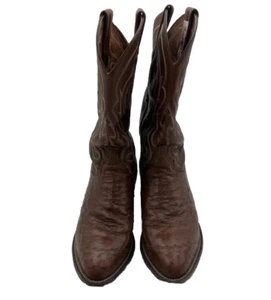 Vintage Men’s Tony Lama Brown Leather Western Cowboy Boots Sz 6 - Picture 1 of 10