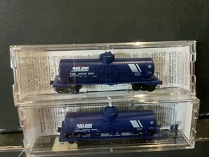 Montana Rail Link N Scale 39' Single Dome Tank Cars (pair) MTL #65390 - MINT - Picture 1 of 7
