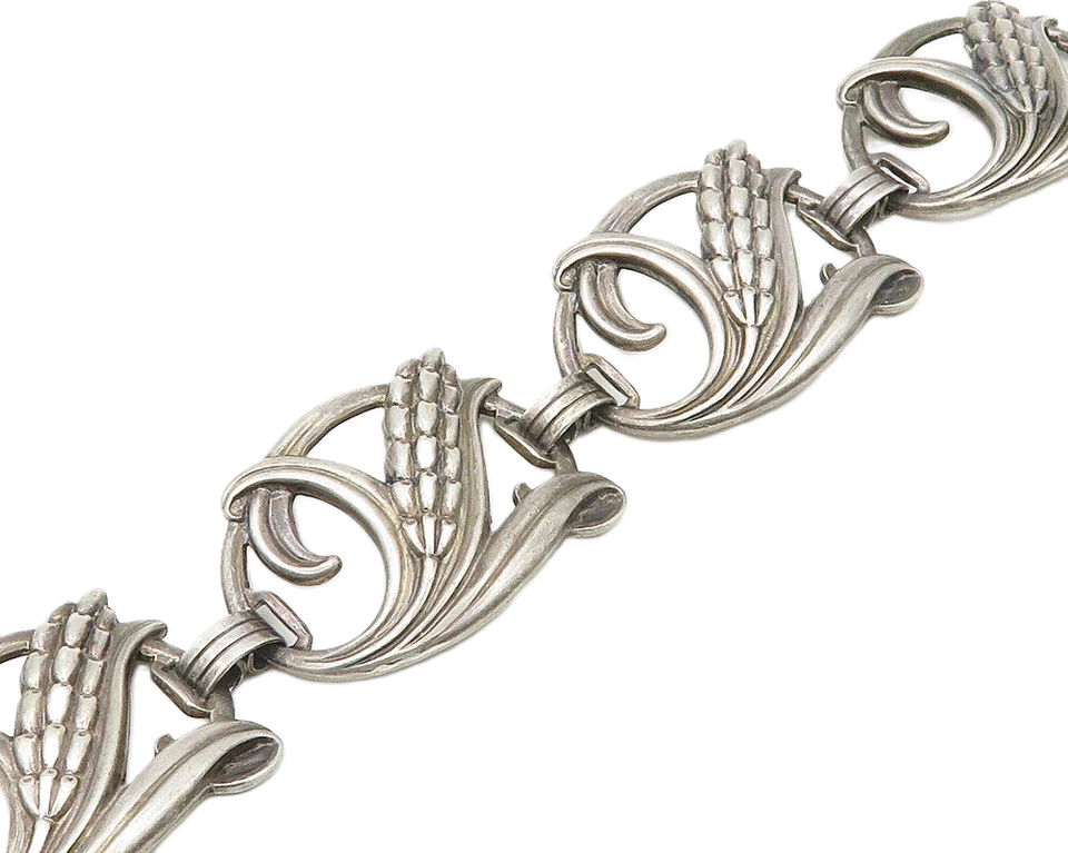 Pulsera de cadena de trigo tono oscuro vintage de plata de ley 925 de Danecraft BT7213 Foto 1 de 4