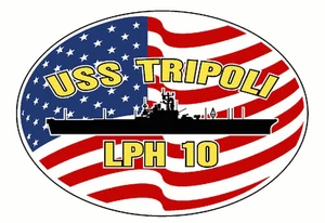 USS TRIPOLI LPH 10 Oval Aufkleber / Sticker Military USN U S Navy S07 - Bild 1 von 1
