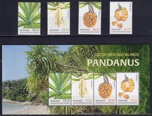 Isola di Cocos Isole di Cocco 2022 Mi. 552-55, Bl. 29 ** MNH Alberi a vite Alberi - Foto 1 di 1