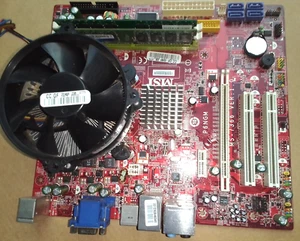 MSI 7366(P6NGM)+INTEL CORE 2 E2160+DDR2 - TESTATA FUNZIONANTE. - Zdjęcie 1 z 7