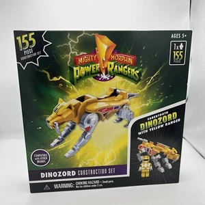 JUEGO DE CONSTRUCCIÓN MIGHTY MORPHIN POWER RANGERS DINOZORD DIENTE DE SABLE AMARILLO RANGER  - Imagen 1 de 4