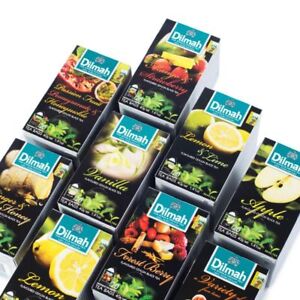 CEYLON flavoured/flavored black tea bags ginger/mint/peach/pear&orange/lemon