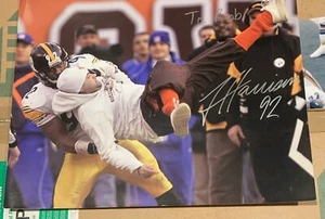 James Harrison Slams Browns Fan 16x20 autograph Picture STEELERS - Picture 1 of 2