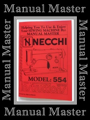 NECCHI 554 ZigZag Sewing Machine Instruction & Maintenance Manual Booklet - Image 1 of 4