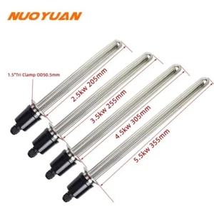 Electric Heat 1.5" Tri Clover SUS304 Immersion Tubular Water Heater for Brewing - Picture 1 of 1