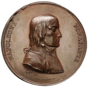 NAPOLEONE BONAPARTE 1797 FONDAZIONE REPUBBLICA CISALPINA MEDAGLIA MANFREDINI - Imagen 1 de 2
