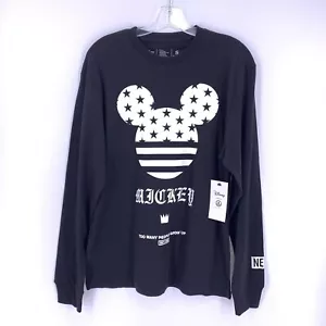 Disney Mickey Mouse Neff NWT T-Shirt Mens SZ S Long Sleeve Skate Black - Picture 1 of 10