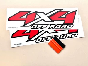 Calcomanías adhesivas 4x4 todoterreno tracción en las cuatro ruedas tamaño 14,5 x 4 pulgadas (juego de 2) - Imagen 1 de 17