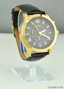 Guess Men Warranty NWT Watch Brown Leather Unisex FAST SHIPPING! - Picture 1 of 5