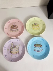 Vtg New Avon 2003 Presidents Club Birthday Gift Collection Ceramic Cake Plates - Picture 1 of 9