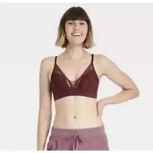 Bralette de encaje Auden amatista (púrpura) ligeramente forrado talla L - nuevo con etiquetas - Imagen 1 de 5