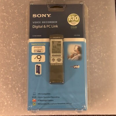 Sony Voice Recorder ICD-P520 (256 MB, 130 Hours) Handheld Digital New In Package - Image 1 of 4