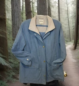 Gr. Large St. John’s Bay Damen Jacke hellblau abnehmbare Kapuze - Bild 1 von 22