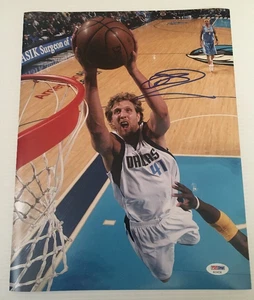 Dirk Nowitzki Signed Autographed 11x14 Photo Dallas Mavericks PSA/DNA COA3 - Picture 1 of 2