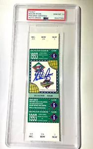 Nolan Ryan signed 1993 World Series phantom ticket PSA / DNA auto grade 10 mint - Picture 1 of 2