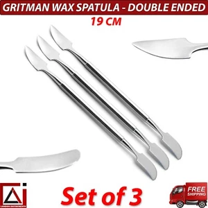 Gritman Spatula Waxing Modelling Carving Lab Technician Sculpting Dental Tool X3 - Picture 1 of 5