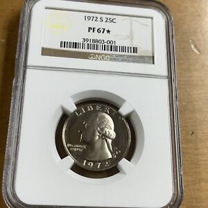 1972 S 25 Cents NGC PF 67*