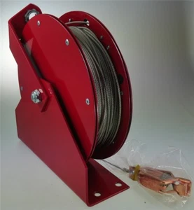 Delmaco Erdungskabel Aufwickler Entladungsrolle Static Discharge Reel NEU OVP - Picture 1 of 1