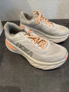 Baskets athlétiques femme Hoka One One Bondi 7 taille 10,5D running marche gris - Photo 1/9