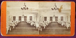 Vint c1880s Soule Stereoview Dining Hall Glen House White Mts NH - Picture 1 of 3