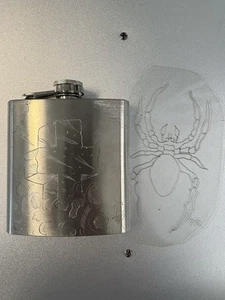 Vintage Engraved Flask - Picture 1 of 1