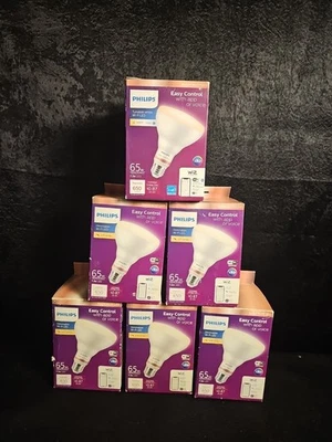 6 X Philips 65W Smart Wi-Fi LED Flood Light Dimmable Daylight 650 Lumens - Image 1 of 4