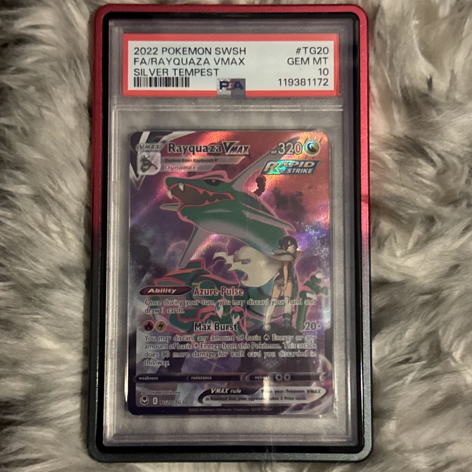 PSA 10 Rayquaza VMAX Holo TG20/TG30 Pokemon SWSH Silver Tempest Foto 1 de 1