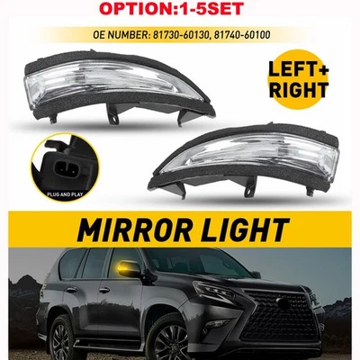 Luz de espejo retrovisor ámbar señal de giro lateral izquierdo derecho para Lexus LX570 GX460 2010-2023 Foto 1 de 4