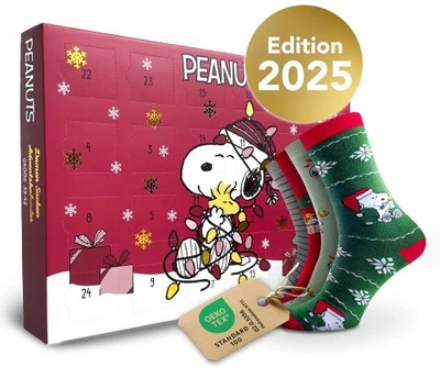 Peanuts Socken Damen Adventskalender  NEUES Modell TOP 2025 - Bild 1 von 4