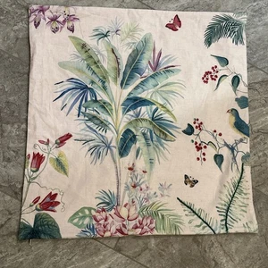 Pottery Barn 24 Zoll Leinen Kissenbezug Rouge Tropisch Dekokissen Reißverschluss - Bild 1 von 7