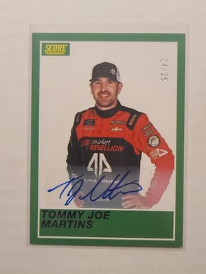 2023 Chronicles NASCAR Score Autograph Tommy Joe Martins #1 Purple 24/25 - Image 1 of 2