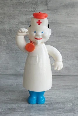 Muñeca de juguete de gran tamaño de plástico soviética rusa de la década de 1960 URSS personaje DOCTOR AYBOLIT Foto 1 de 4