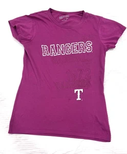 Texas Rangers Shirt Women's Size Small S Baseball MLB Short Sleeve Tailgate - Picture 1 of 5