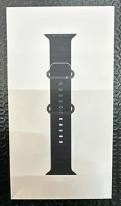 Apple Watch Ocean Band 49 mm taille unique montre Ultra 2 noir avec finition titane noir - Photo 1 sur 4