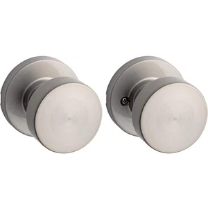 Kwikset Pismo pomello porta corridoio/armadio tondo nichel satinato con microban - Foto 1 di 10