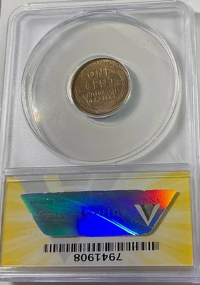 1910 S USA LINCOLN WHEAT CENT ANACS graded AU cent lustrous BROWN - Image 1 of 2