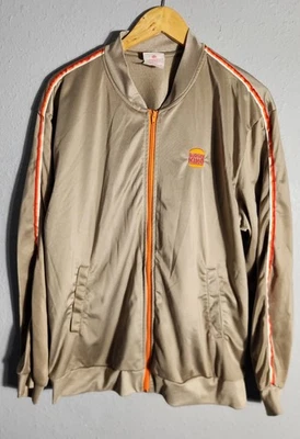 Куртка Burger King коричневая для менеджера сотрудника бомбардировщика быстрого питания на молнии мужская размер средний - Изображение 1 из 4