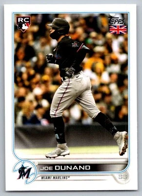 2022 Topps UK Edition Joe Dunand Rookie Miami Marlins #107 - Image 1 of 2